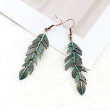Boho Style Drop Down Vintage Leaves Tassel