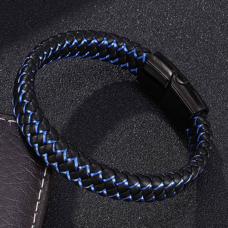 Mixed Pure Leather Men Gorgeous Bracelet