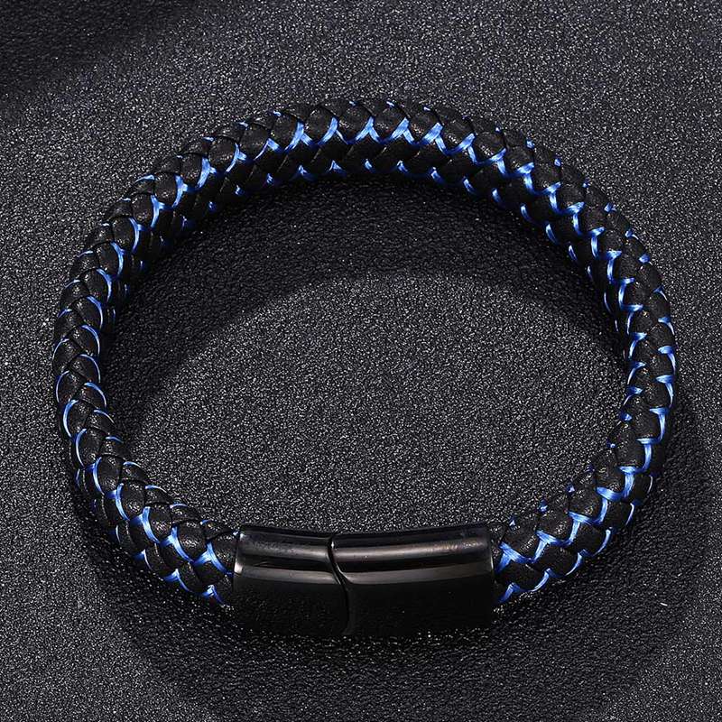 Mixed Pure Leather Men Gorgeous Bracelet