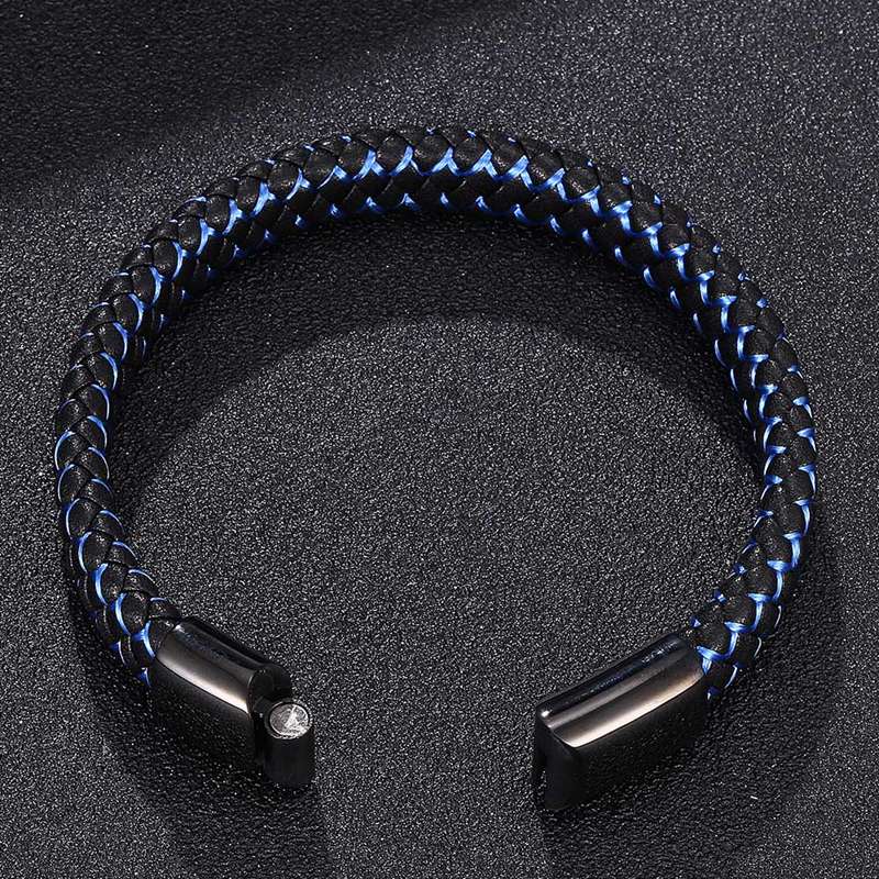Mixed Pure Leather Men Gorgeous Bracelet