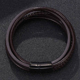Pure Leather Men Multilayer Gorgeous Bracelet
