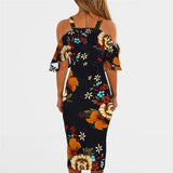 Backless Cross Off Shoulder Evening Party Sunday