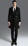 Double Breasted Adjustable Waist Long Winter Windproof Trench