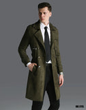 Double Breasted Adjustable Waist Long Winter Windproof Trench
