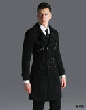 Double Breasted Adjustable Waist Long Winter Windproof Trench