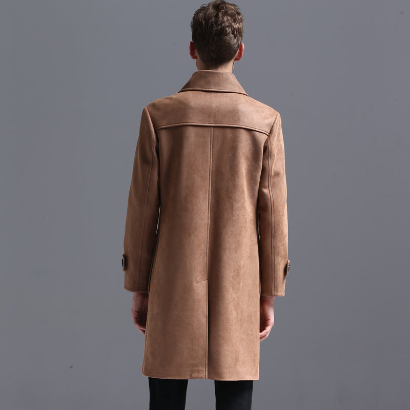 Tailored For Fine Quality Men Polyester Long Overcoat