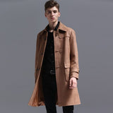 Tailored For Fine Quality Men Polyester Long Overcoat