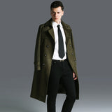 Double breasted Men Long Trench Coat The Cold Breaker