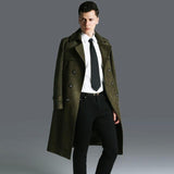 Double breasted Men Long Trench Coat The Cold Breaker