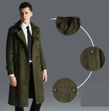 Double breasted Men Long Trench Coat The Cold Breaker