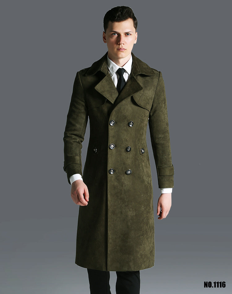 Double breasted Men Long Trench Coat The Cold Breaker
