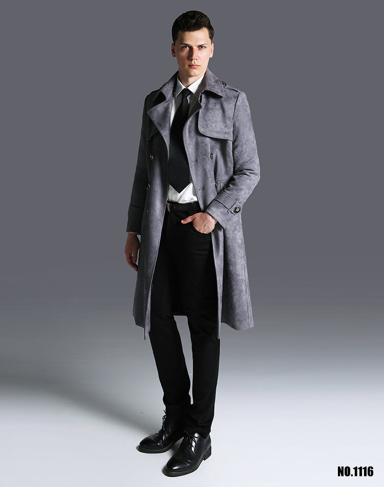 Double breasted Men Long Trench Coat The Cold Breaker