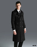 Double breasted Men Long Trench Coat The Cold Breaker