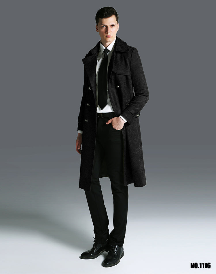 Double breasted Men Long Trench Coat The Cold Breaker