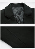 Mens Single Breasted Warmer Woolen Trench Coat