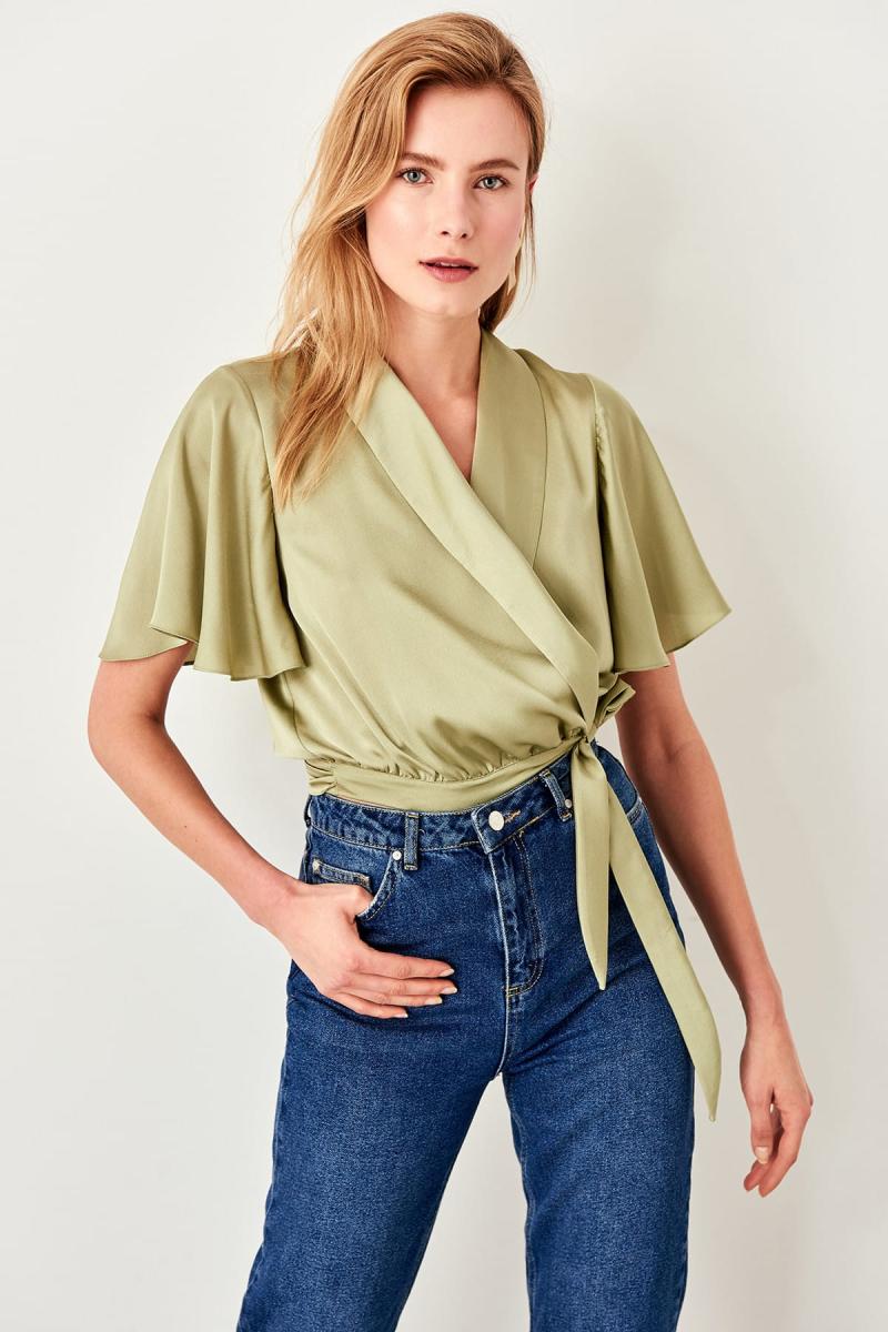 Mint Double Breasted Collar Body Ladies Summer To Autumn Street Wear Pants