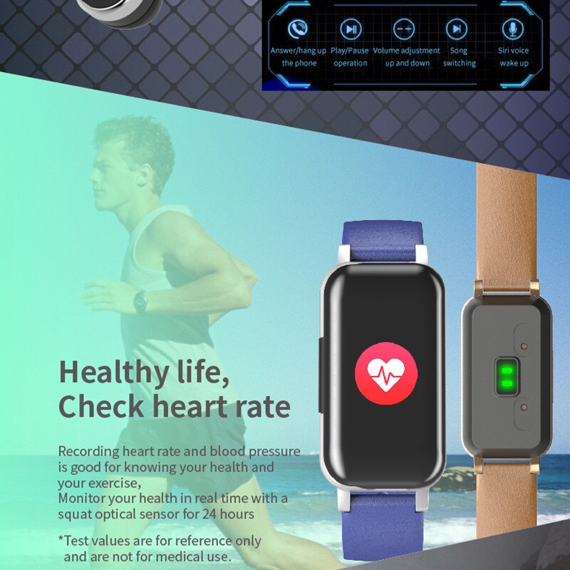 Heart Rate Monitoring Bluetooth Smart Watch For Android & iOs