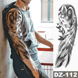 Large Arm Sleeve Tattoo Angel Wings Pigeon Jesus Waterproof Temporary Tattoo Sticker Holy Holiness Men Full Skull Totem Tattoo