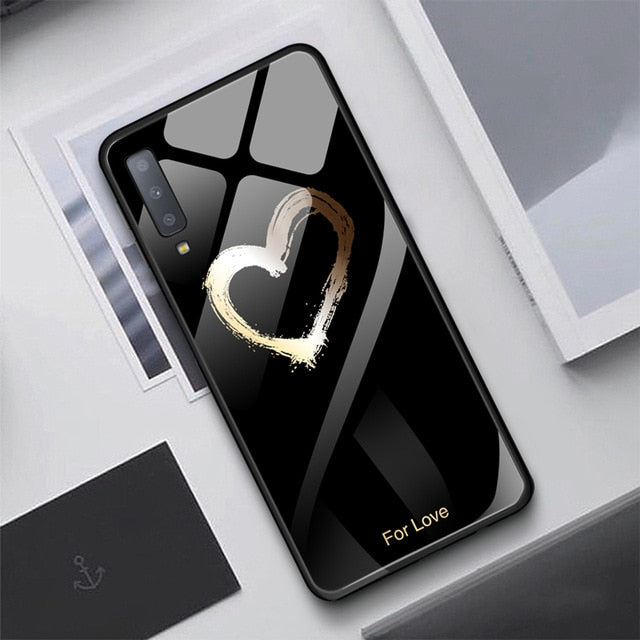 Scratch Resistant Luxury Tempered Glass Case For Samsung Galaxy S10 Plus S10e S9 S8 Note 8 9 J4 J6 Plus A7 2018 Starry Sky Protective Back Cover