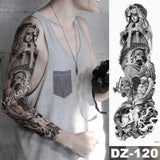 Large Arm Sleeve Tattoo Angel Wings Pigeon Jesus Waterproof Temporary Tattoo Sticker Holy Holiness Men Full Skull Totem Tattoo