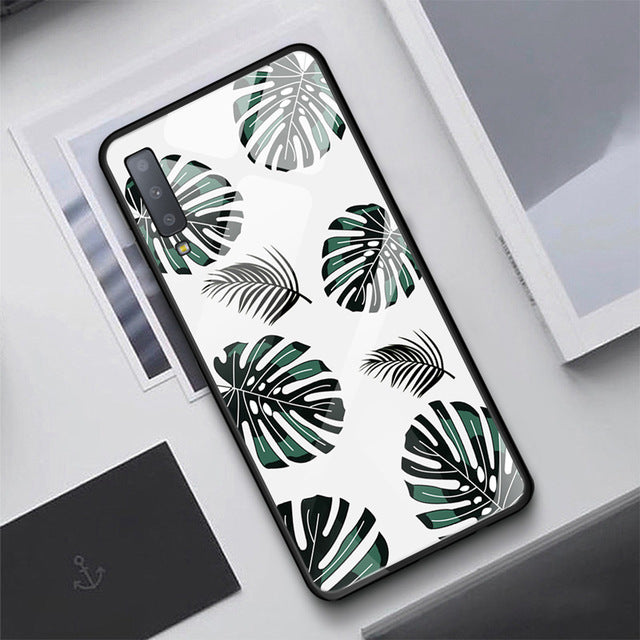 Scratch Resistant Luxury Tempered Glass Case For Samsung Galaxy S10 Plus S10e S9 S8 Note 8 9 J4 J6 Plus A7 2018 Starry Sky Protective Back Cover