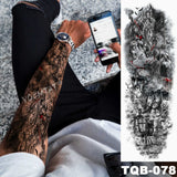 Large Arm Sleeve Tattoo Angel Wings Pigeon Jesus Waterproof Temporary Tattoo Sticker Holy Holiness Men Full Skull Totem Tattoo
