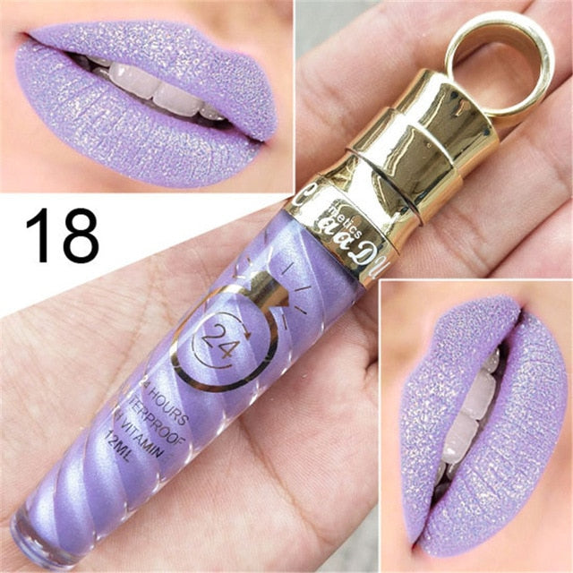 Nude Glitter Lip Gloss Red Lip Tint