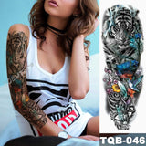 Large Arm Sleeve Tattoo Angel Wings Pigeon Jesus Waterproof Temporary Tattoo Sticker Holy Holiness Men Full Skull Totem Tattoo