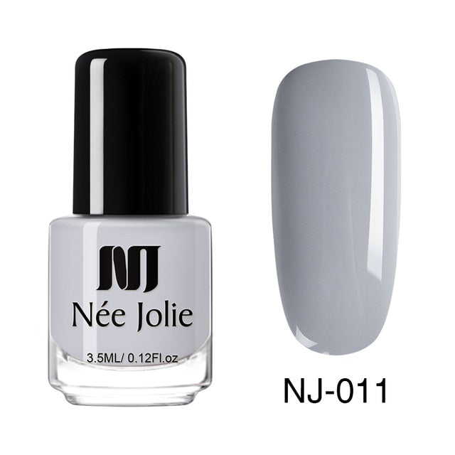 Nail Polish Fast Dry Nail Art Polish Varnish Gray  Coffee Series Glitter DIY Nails Lacquer  3.5ml