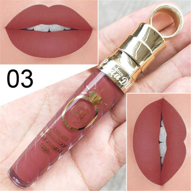 Nude Glitter Lip Gloss Red Lip Tint