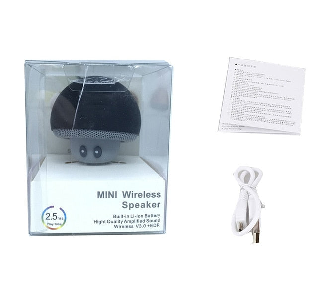 Mushroom Shaped Wireless Mini Bluetooth Audio Speaker For Room, Home and Car