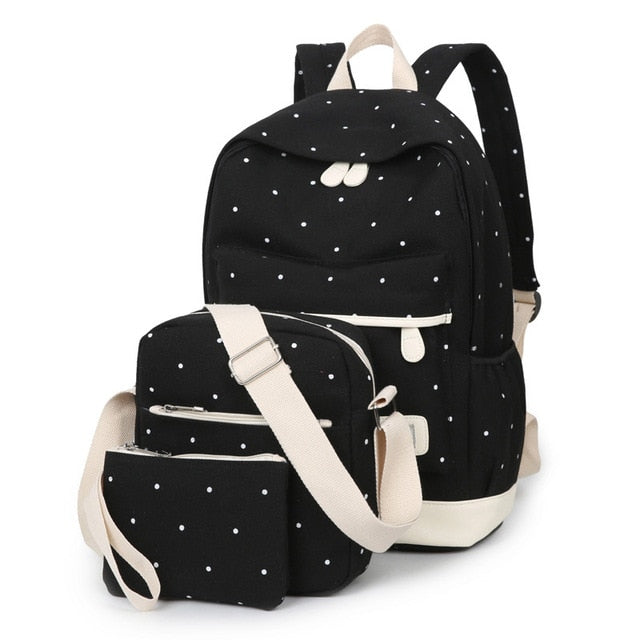 Dot Printing School Backpack For Girls Student School Bags Girls School Bag