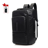PVC Leather Polyester Anti Theft Men's Travel Business Backpack