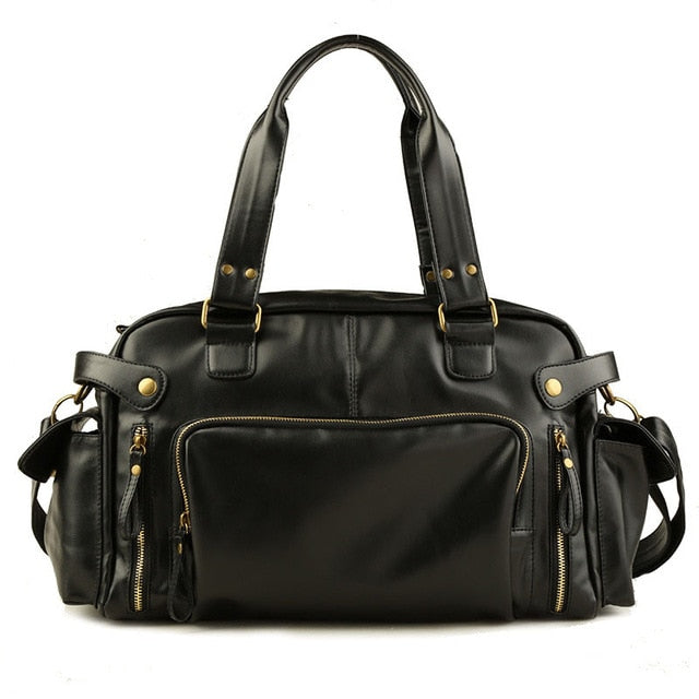 English Style Retro Men's Leather Crossbody Long Handbag  For Travel and Work