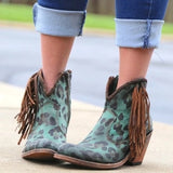 Leopard Slip-on  Deep  V Style High Heel Lady Shoe