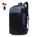 PVC Leather Polyester Anti Theft Men's Travel Business Backpack