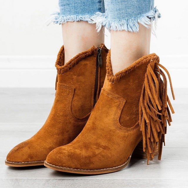 Leopard Slip-on  Deep  V Style High Heel Lady Shoe