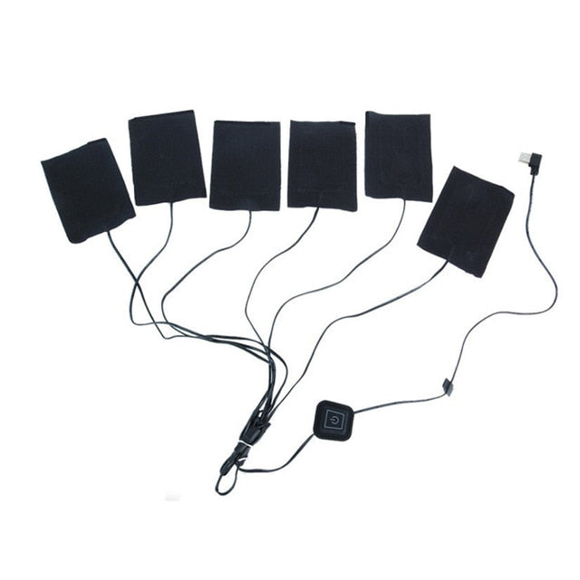 Hot Safe USB Electric Heated Jacket Heating Pad Outdoor Thermal Warm Winter Heating Vest Pads