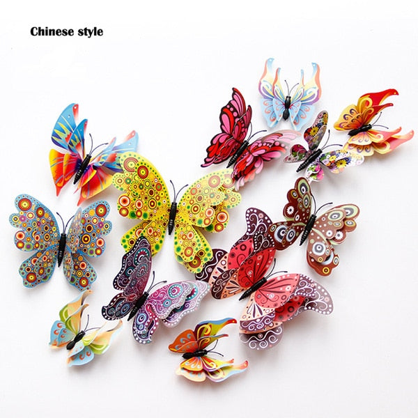 Double layer Butterfly Wall Sticker