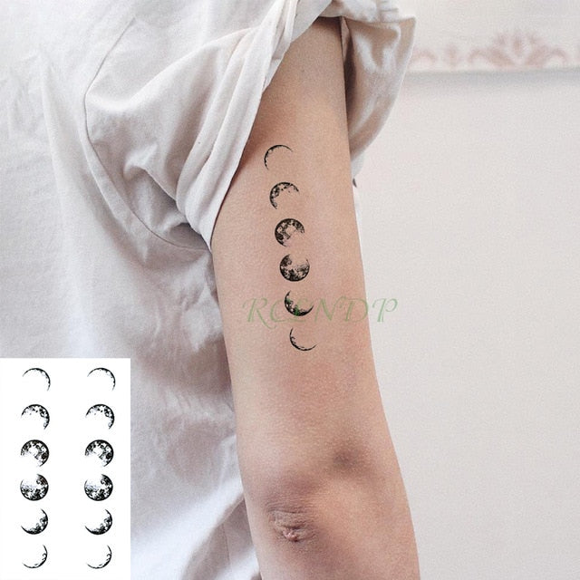 Waterproof Temporary Tattoo Sticker sun moon planet tatto flash tatoo fake tattoos for kids men women