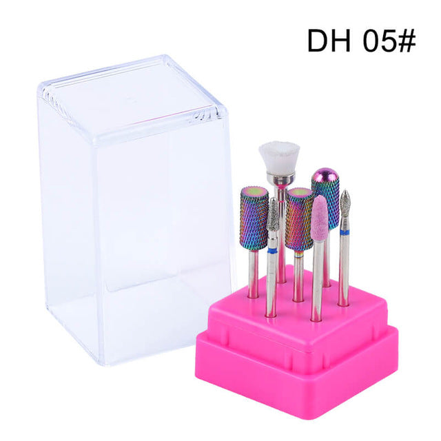 7 Pcs/ Set  Nail polishing head  Ceramic Tungsten Steel Alloy Accessory Brush Polishing Tool