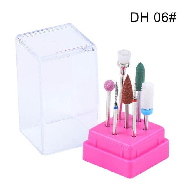 7 Pcs/ Set  Nail polishing head  Ceramic Tungsten Steel Alloy Accessory Brush Polishing Tool