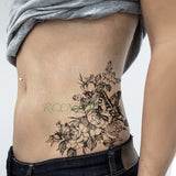 Waterproof Temporary Tattoo Sticker Bird Flower Rose fake tatto Cool flash tatoo tatouage temporaire body art for girl women men