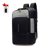 PVC Leather Polyester Anti Theft Men's Travel Business Backpack