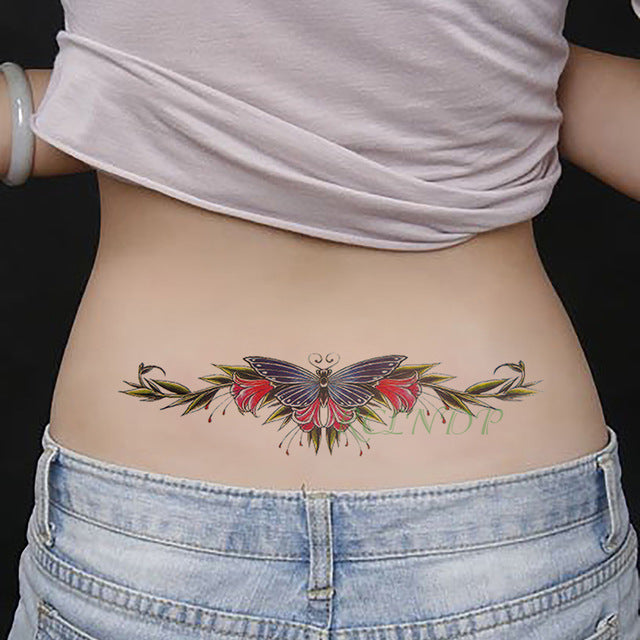 Waterproof Temporary Tattoo Sticker Bird Flower Rose fake tatto Cool flash tatoo tatouage temporaire body art for girl women men