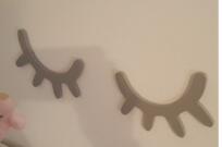 Wood Eyelashes Cartoon Decoration