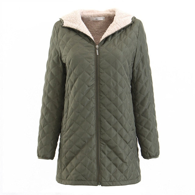 Hooded Autumn To Winter Cashmere Parka Female Coats