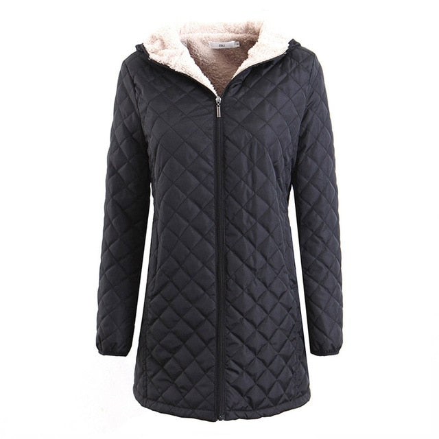 Hooded Autumn To Winter Cashmere Parka Female Coats