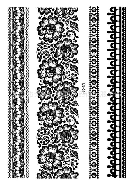 Waterproof Temporary Tattoo Sticker Tribal totem band Fake Tatto Personality Flash Tatoo Waist Arm Foot Tato for Girl Women Men