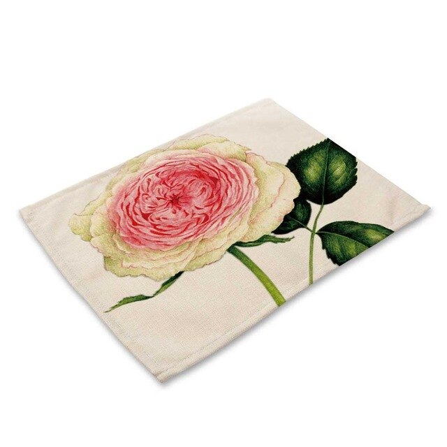 Rose Pattern Table Mat